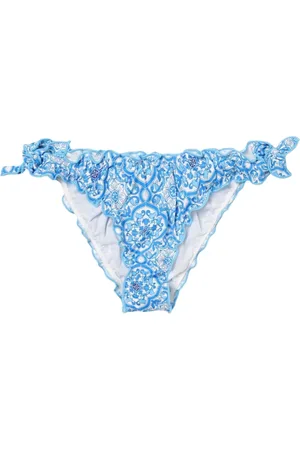 MC2 SAINT BARTH Bikinis, female, , Size: S Floral Ruffle Swim Bottom