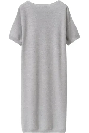 Fabiana Filippi Knitted Dresses, female, , Size: S Grey Wool Knit Midi Dress