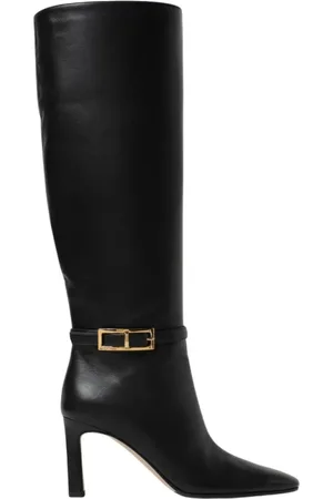 Sergio Rossi Heeled Boots, female, , Size: 9 US Elegant Leather Knee-High Boots