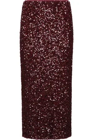 ROTATE Midi Skirts, female, , Size: M Sequined Gonna Skirt