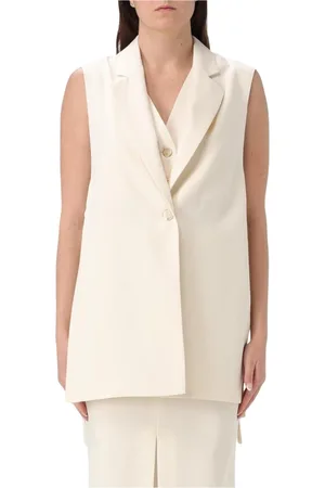 SIMONA CORSELLINI Vests, female, , Size: S Waistcoat Jacket with Tailored Detailing