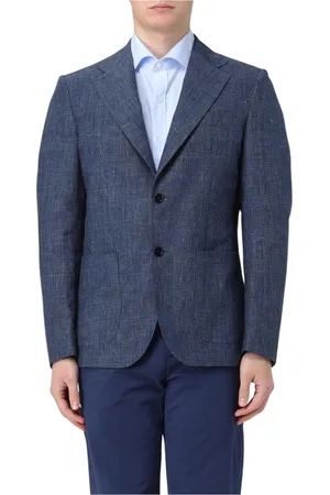 FAY Blazers, male, , Size: M LinenCotton Blend Blazer