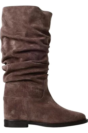 Via Roma High Boots, female, , Size: 11 US Suede Wedge Ankle Boots