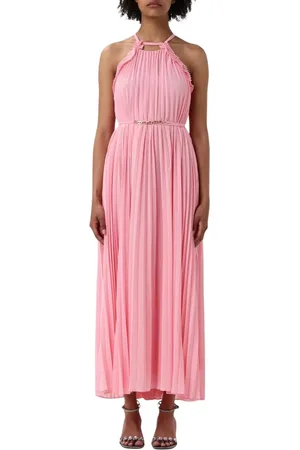 Twin-Set Maxi Dresses, female, , Size: M Pleated Halter Maxi Dress