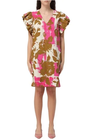 Liu Jo Short Dresses, female, , Size: XS Floral Mini Dress Ruffled Sleeves