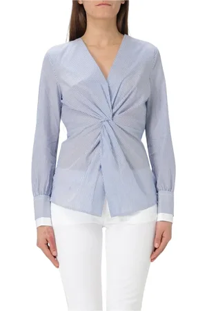 HUGO BOSS Blouses, female, , Size: 2XS Striped Twist Front Blouse