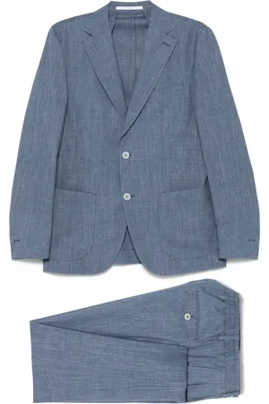 ELEVENTY Single Breasted Suits, male, , Size: 2XL Luxury Wool Silk Linen Suit