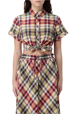 Ralph Lauren Shirts, female, , Size: XS Red Plaid Shirt Skirt Set