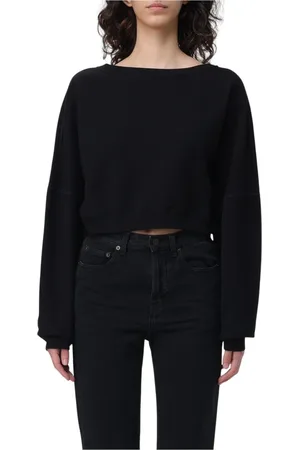 Saint Laurent Sweatshirts, female, , Size: XS Boat Neck Sweater