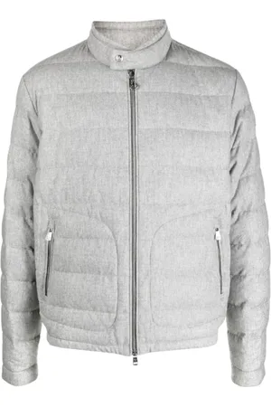 Moncler Light Jackets, male, , Size: 4XL Light Grey Down Jacket Stylish Puffer