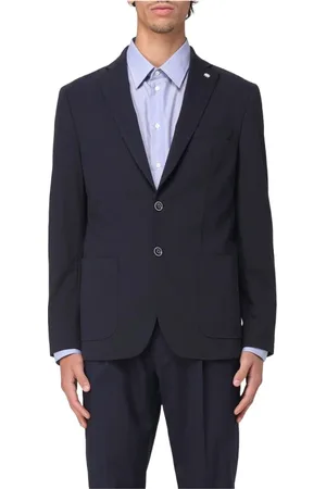Manuel Ritz Blazers, male, , Size: M Stretch cotton jersey jacket