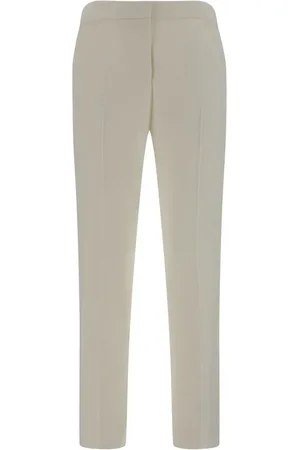 Alexander McQueen Slim-fit Trousers, female, , Size: L High-waisted trousers with front closure
