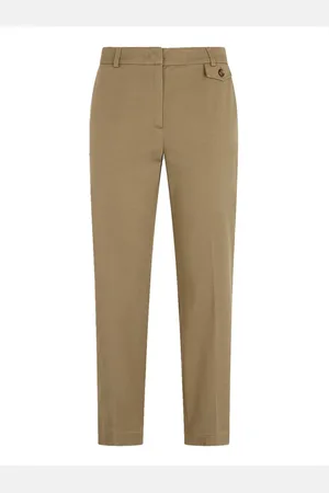 Liu Jo Cropped Trousers, female, , Size: M Chino Trousers with Belt Loops