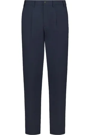PEOPLE OF SHIBUYA Straight Trousers, male, , Size: L Navy Pants