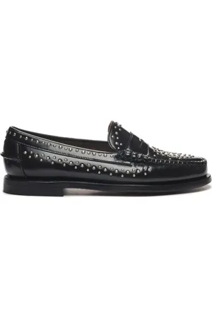 SEBAGO Loafers, female, , Size: 9 US Leather Studded Loafers
