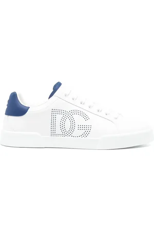 Dolce & Gabbana Sneakers, male, , Size: 9 US Blue Lace-Up Sneakers