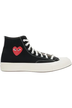Comme des Garçons Sneakers, male, , Size: 5 US High-Top Sneakers with Heart Print