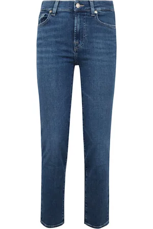 7 for all Mankind Slim-fit Jeans, female, , Size: W25 Slim Illusion Saturday Crop Jeans