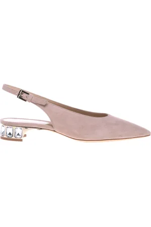 BALDININI Pumps, female, , Size: 7 1/2 US Nude suede slingback