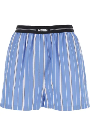 Msgm Short Shorts, female, , Size: S Striped Bermuda Elastic Waist Shorts