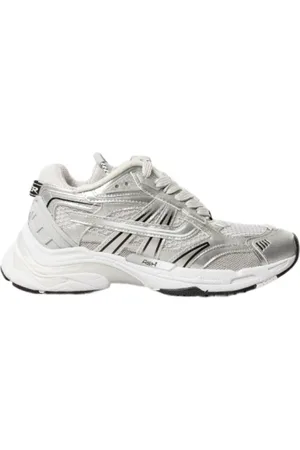 Ash Sneakers, female, , Size: 6 US Race 05 Silver Leather Sneakers