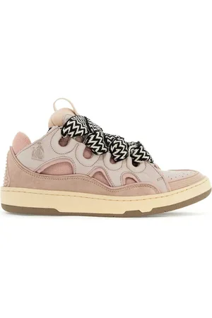 Lanvin Sneakers, female, , Size: 10 US Mesh Leather Sneakers with Rubber Inserts