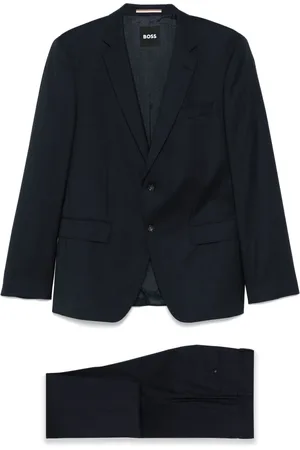 HUGO BOSS Single Breasted Suits, male, , Size: 2XL Classic Wool Suit with Two Buttons