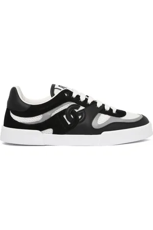 Dolce & Gabbana Sneakers, male, , Size: 9 1/2 US Black Portofino Sneakers Mesh Panel Design