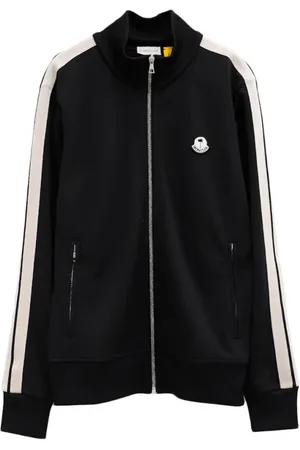 Moncler Zip-throughs, male, , Size: XS Sweatshirt with Side Stripes