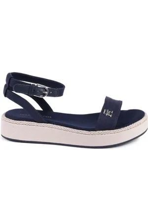 Tommy Hilfiger Flat Sandals, female, , Size: 8 US Linen Wedge Sandal