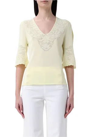 Twin-Set Blouses, female, , Size: S Elegant Lace Detail Top