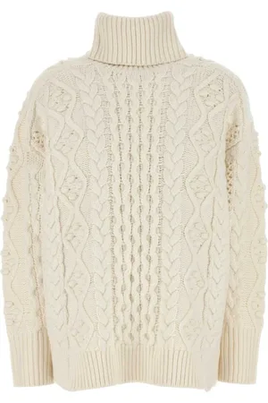 Loulou Studio Turtlenecks, female, , Size: XS Ivory Wool Blend Oversize Sweater
