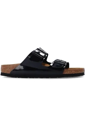 Birkenstock Sliders, male, , Size: 12 US Sandals Arizona Birko-Flor Patent