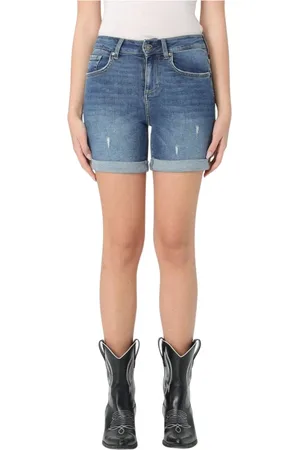 Liu Jo Denim Shorts, female, , Size: W27 Stylish Denim Shorts Rolled Cuffs