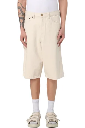 A.P.C. Long Shorts, male, , Size: XL Ecru Cotton Shorts with Side Pockets