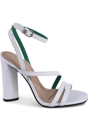Tommy Hilfiger High Heel Sandals, female, , Size: 8 US Leather Block Heel Sandals