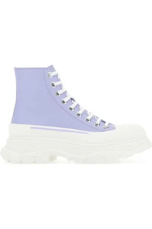 Alexander McQueen Sneakers, female, , Size: 8 US Lilac Leather Tread Slick Sneakers