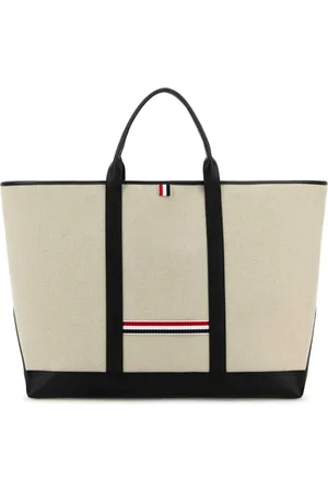 Thom Browne Tote Bags, male, , Size: ONE SIZE Canvas Travel Handbag