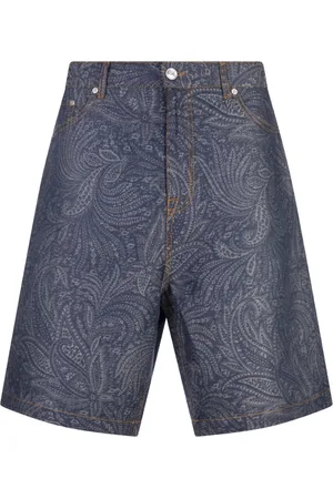Etro Denim Shorts, male, , Size: W32 Linen Cotton Trousers