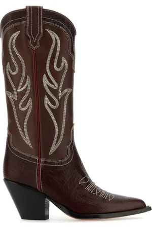 SONORA Cowboy Boots, female, , Size: 6 US Leather Santa Fe Boots - 9cm Heel Height