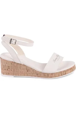 Tommy Hilfiger Wedges, female, , Size: 8 US Cotton Wedge Sandals
