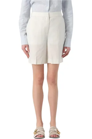 Calvin Klein Casual Shorts, female, , Size: 2XS Tailored Elegant Cream Shorts