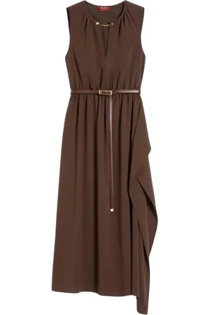 Max Mara Midi Dresses, female, , Size: S Elegant Coffee Dress
