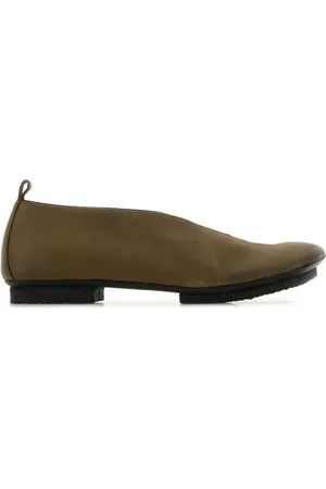 UMA WANG Ballerinas, female, , Size: 6 US Olive Leather Stone Ballerinas
