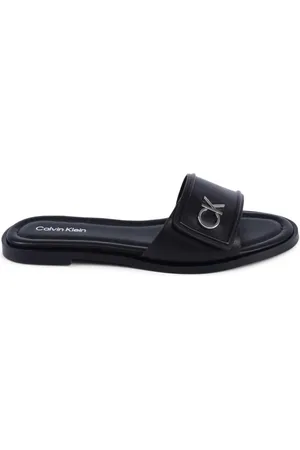 Calvin Klein Sliders, female, , Size: 9 US Leather Elegant Women