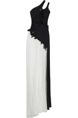 Nensi Dojaka Maxi Dresses, female, , Size: M Asymmetrical Dress with Tulle Panels
