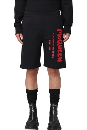 Alexander McQueen Casual Shorts, male, , Size: L Logo Sweatshorts in Trendy Style
