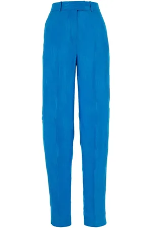 The Attico Tapered Trousers, female, , Size: 3XS Turquoise Stretch Wool Jagger Pant