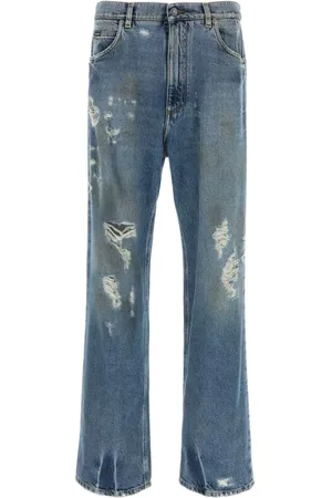 Dolce & Gabbana Straight Jeans, male, , Size: XS Wide-leg Denim Jeans