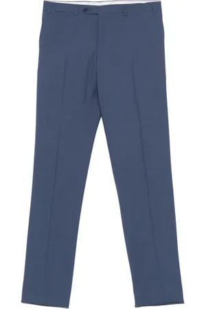 CANALI Straight Trousers, male, , Size: 3XL Wool Pants with Hidden Zipper